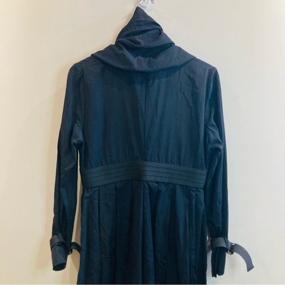 SARAH PACINI Sz 1 Futuristic Lagenlook Statement Collar & Bubble Hem Overcoat - Picture 10 of 13